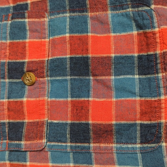 Best Made Co. Linen Blend Check Pattern Shirt Size XL in Red/Blue - Picture 10 of 10